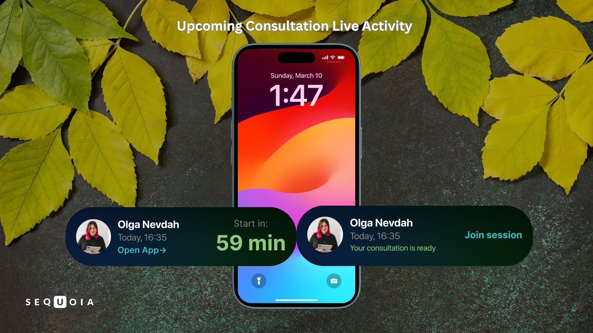 Upcoming Consultation Live Activity Sequoia Feature